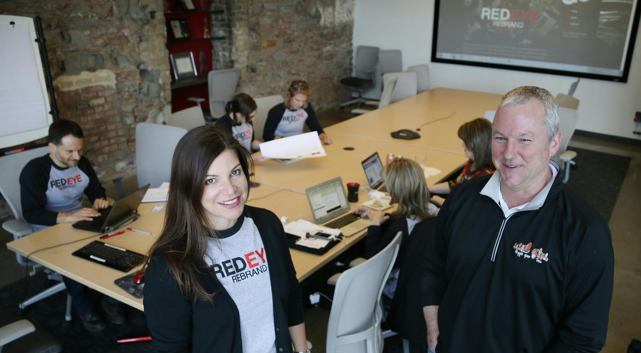 Jessica Boden StoneArch left President and Aaron G. Holm founder and president of Wiggle Your Toes posed for a portrait Thursday Feb 6 , 2014 Minneapolis, MN. ] JERRY HOLT ‚Äö√Ñ¬¢ jerry.holt@startribune.com ORG XMIT: MIN1402061747520589