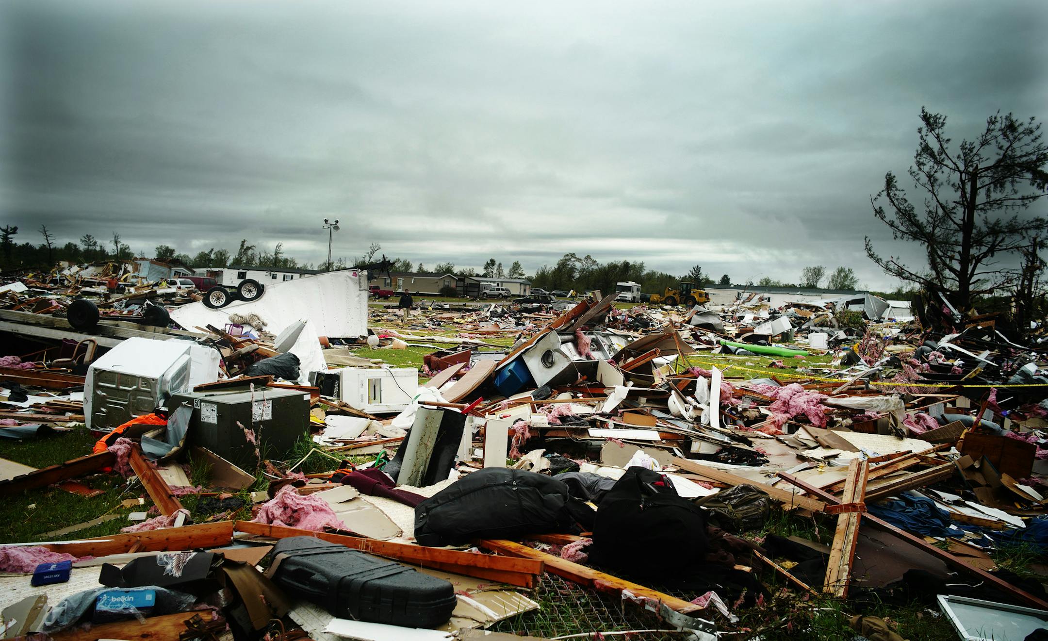 The May 16, 2017 tornado had flattened a trailer park and nearby trees in Chetek, Wis. One person died and at least 25 were injured. (Richard Tsong-Taatarii/Minneapolis Star Tribune/TNS) ORG XMIT: 1202405