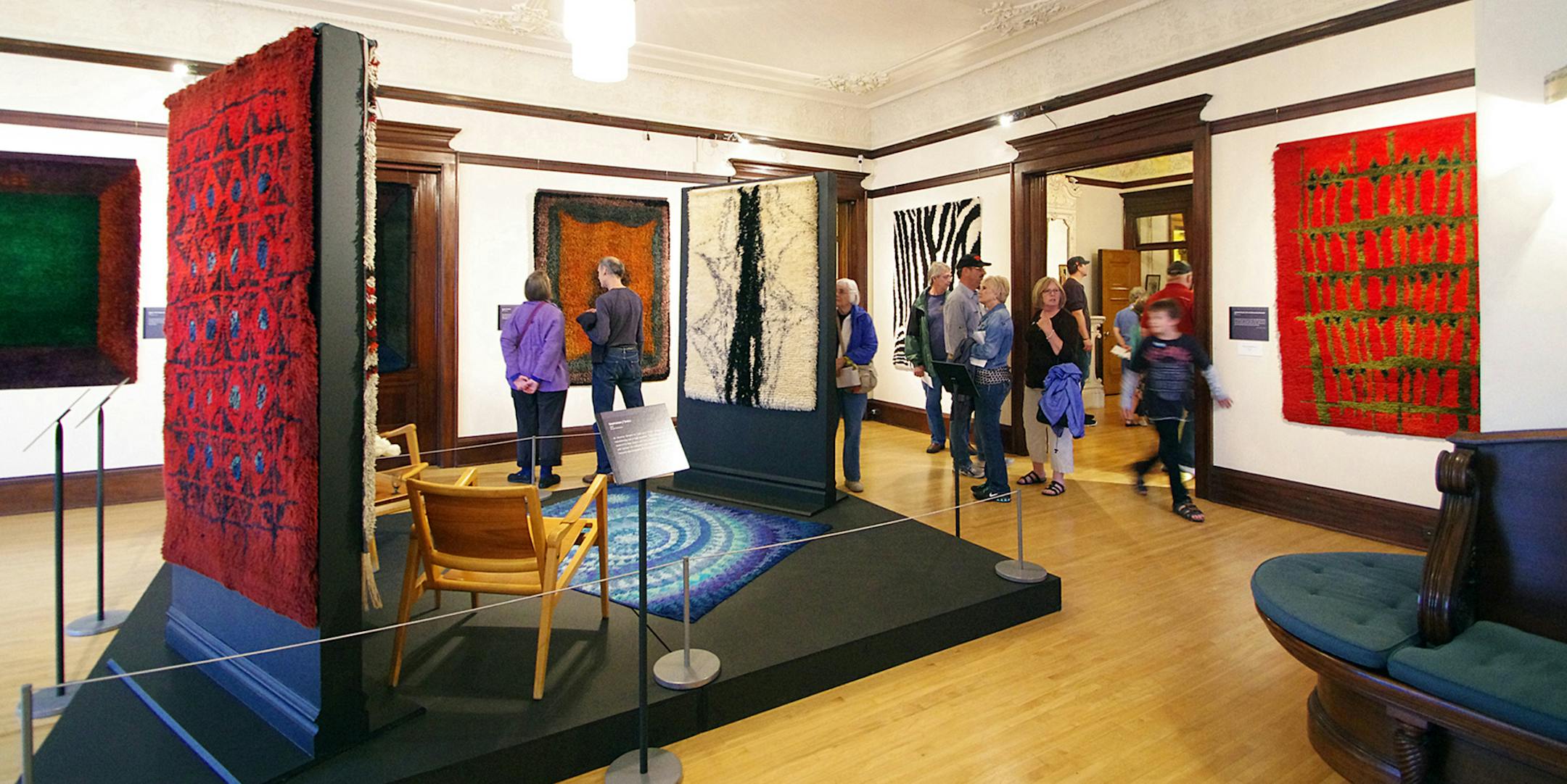 Photo credit: Brenda Johnson/ASI From ‚ÄúThe Living Tradition of Ryijy‚Äù exhibit at the American Swedish Institute.