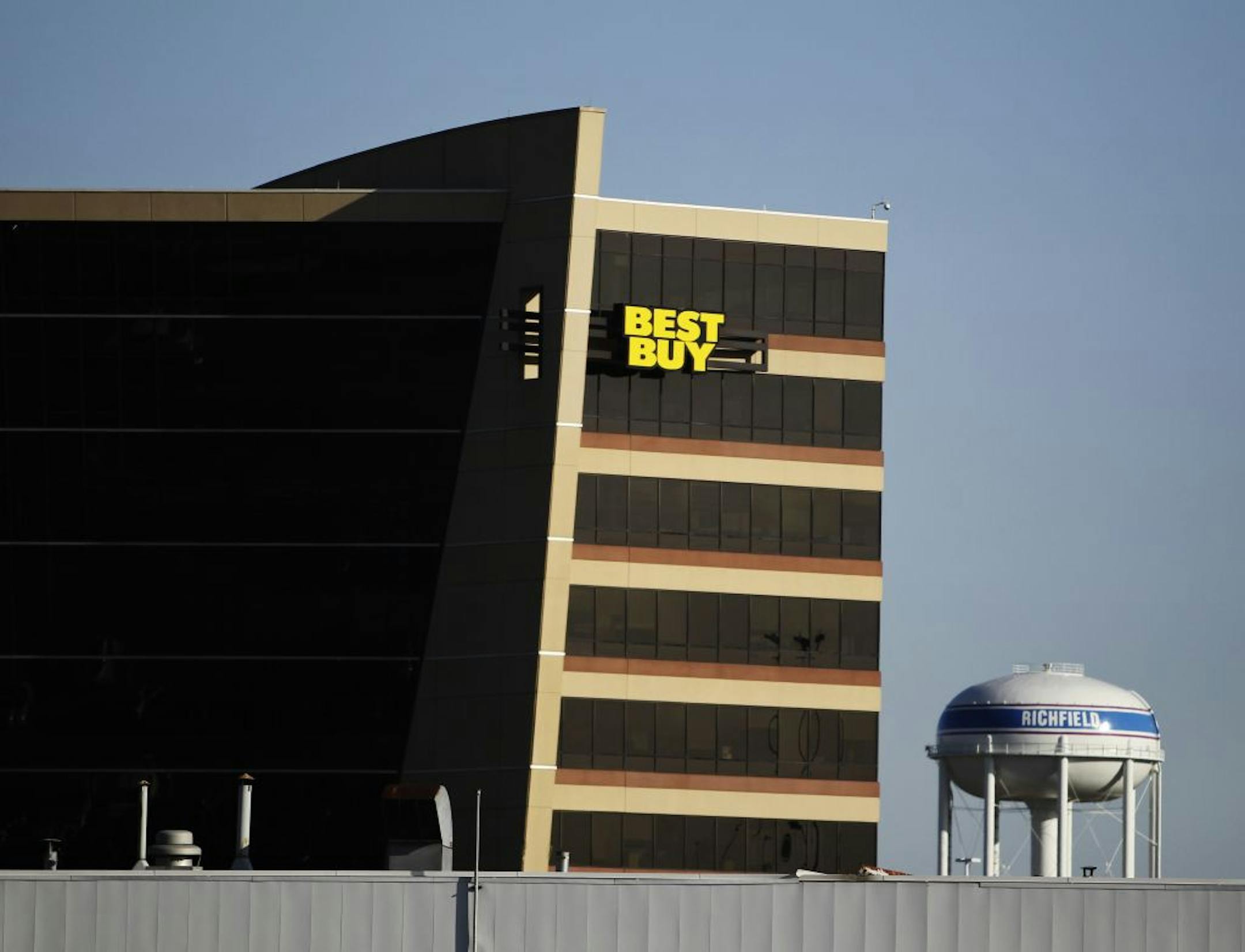 Best Buy Co. corporate headquarters as seen from American Blvd. to the south of Best Buy in Richfield, MN, Thursday, March 28, 2012.