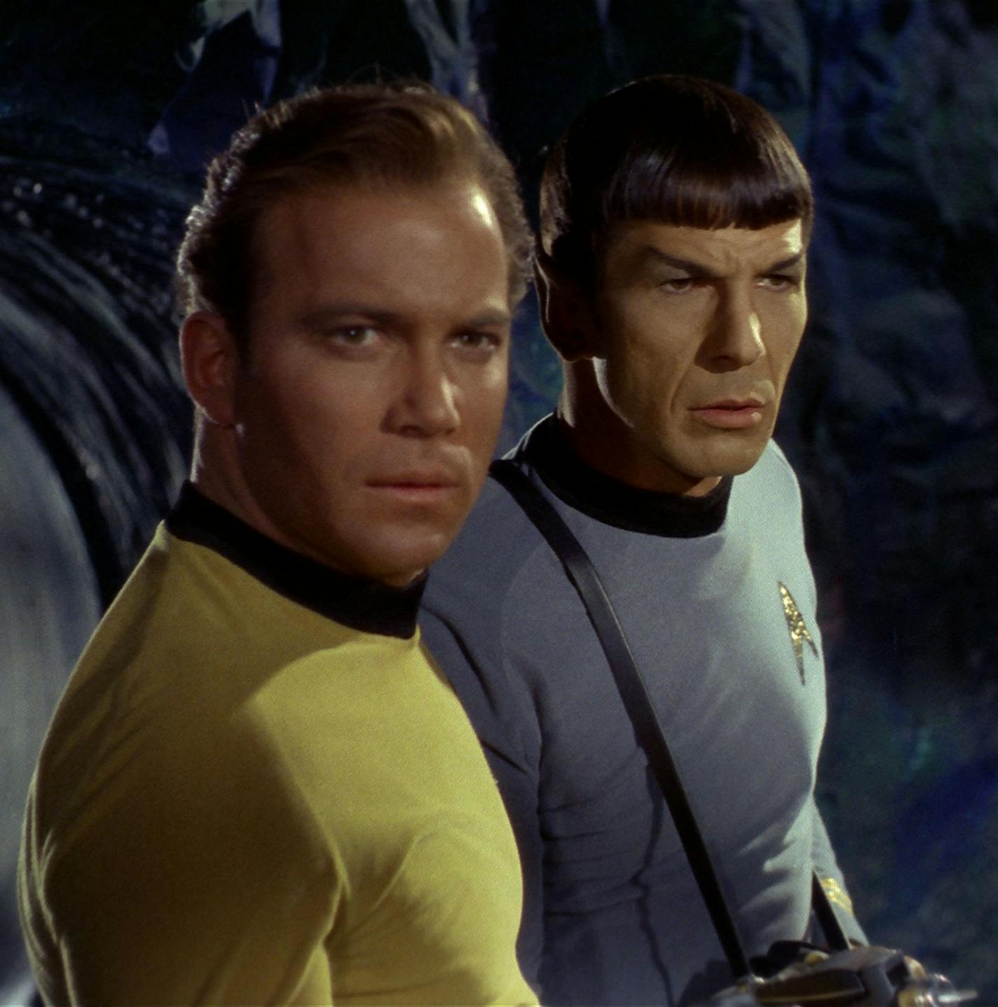 William Shatner and Leonard Nimoy on the original "Star Trek" TV series.