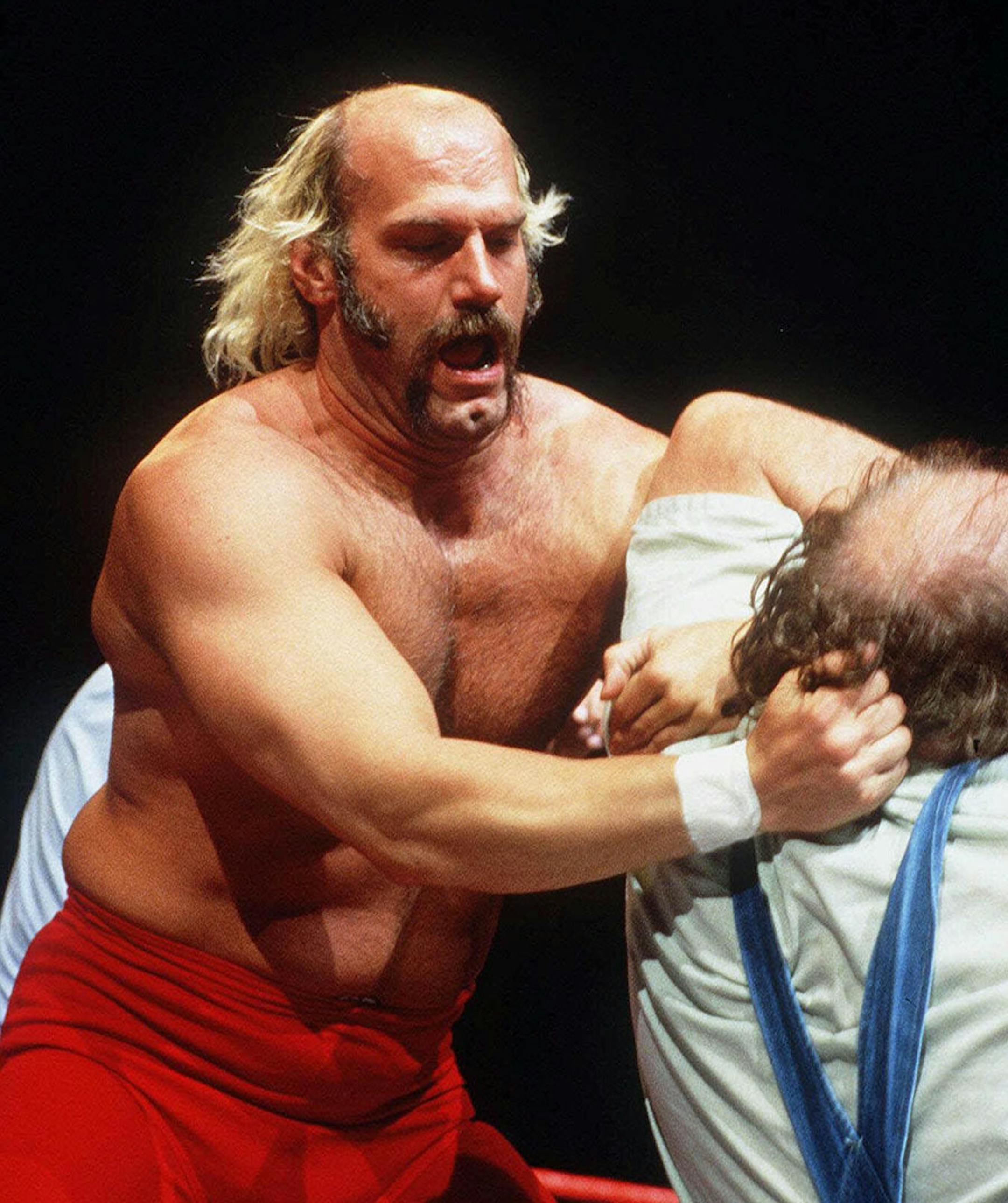 Jesse "The Body" Ventura wrestles in a World Wrestling Federation match in this undated file photo. In a stunning victory Tuesday, Nov. 3, 1998, Ventura beat Attorney General Hubert Humphrey III and Republican St. Paul Mayor Norm Coleman to become Minnesota's next governor. (AP photo/Titan Sports,WWF)