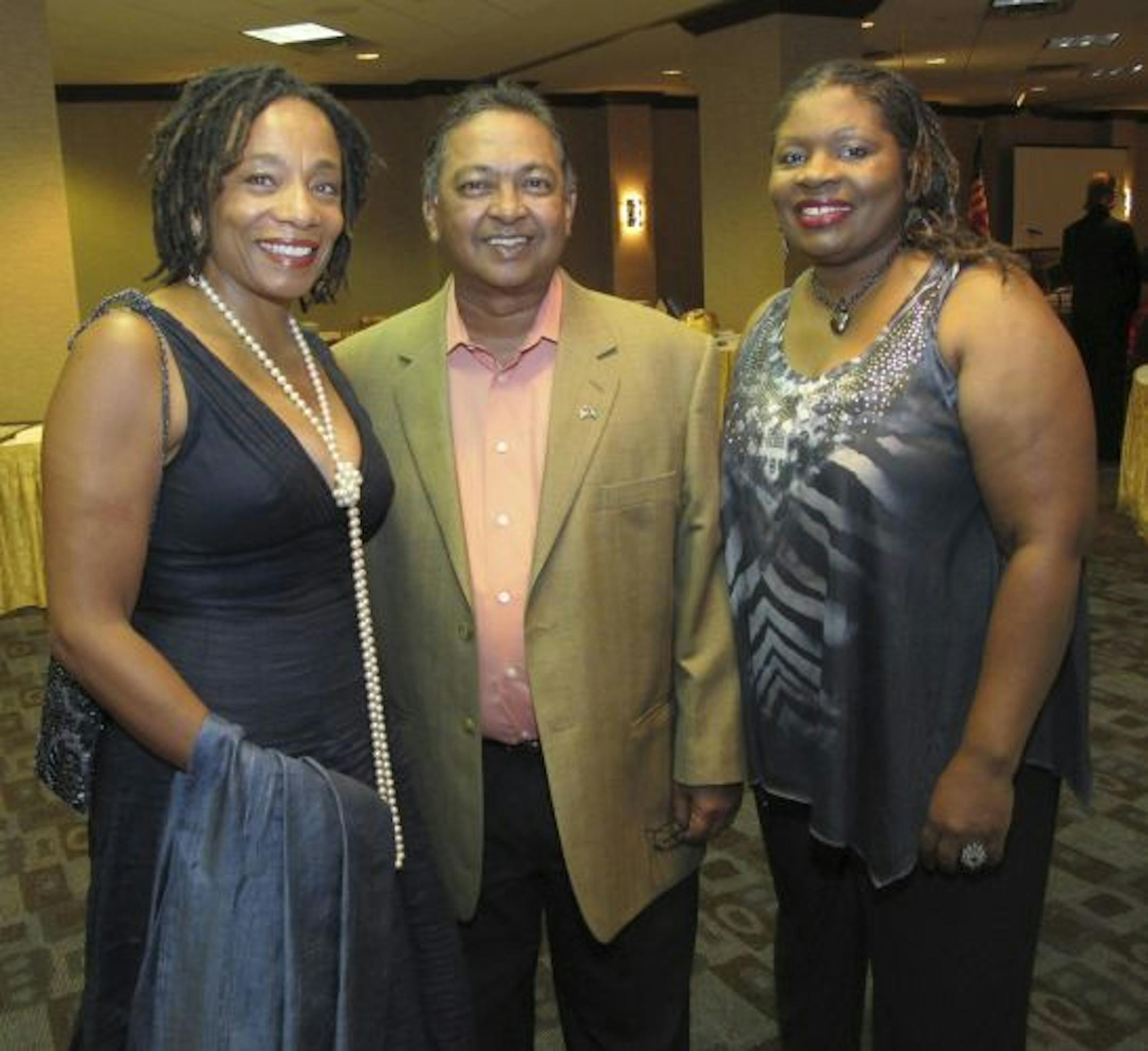 Valarie McCullar, Carlo Lachmansingh and Hyacinth Campbell Roberts.