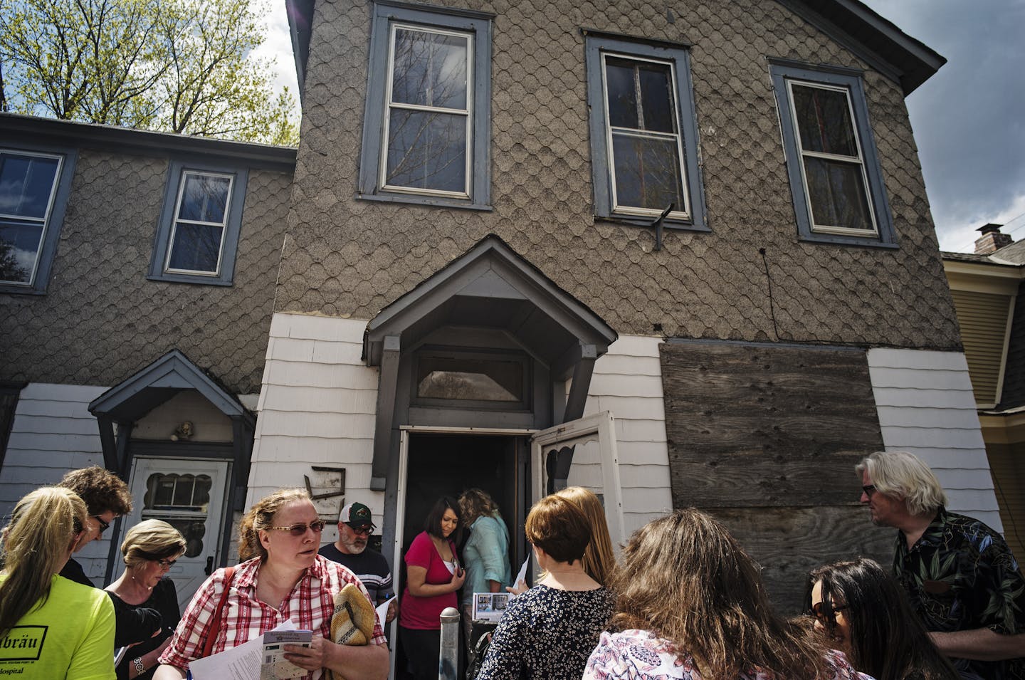 The 1884 Louis Hansen House and Bakery at 275 Bates Ave. was a popular destination during Sunday's tour of six vacant properties in Dayton's Bluff.