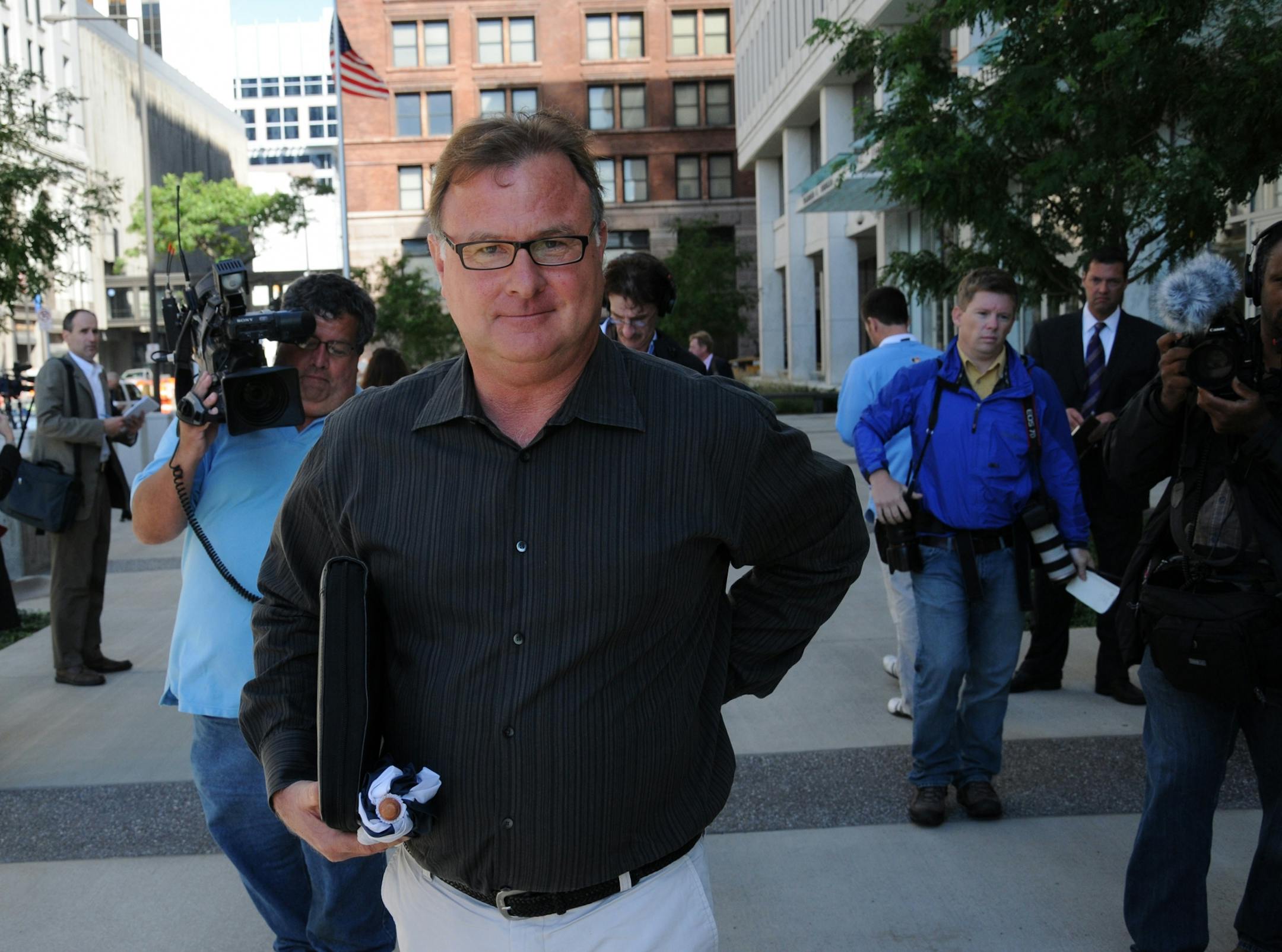 Tom Petters' brother John Petters left the courthouse after Deanna Coleman's sentencing.