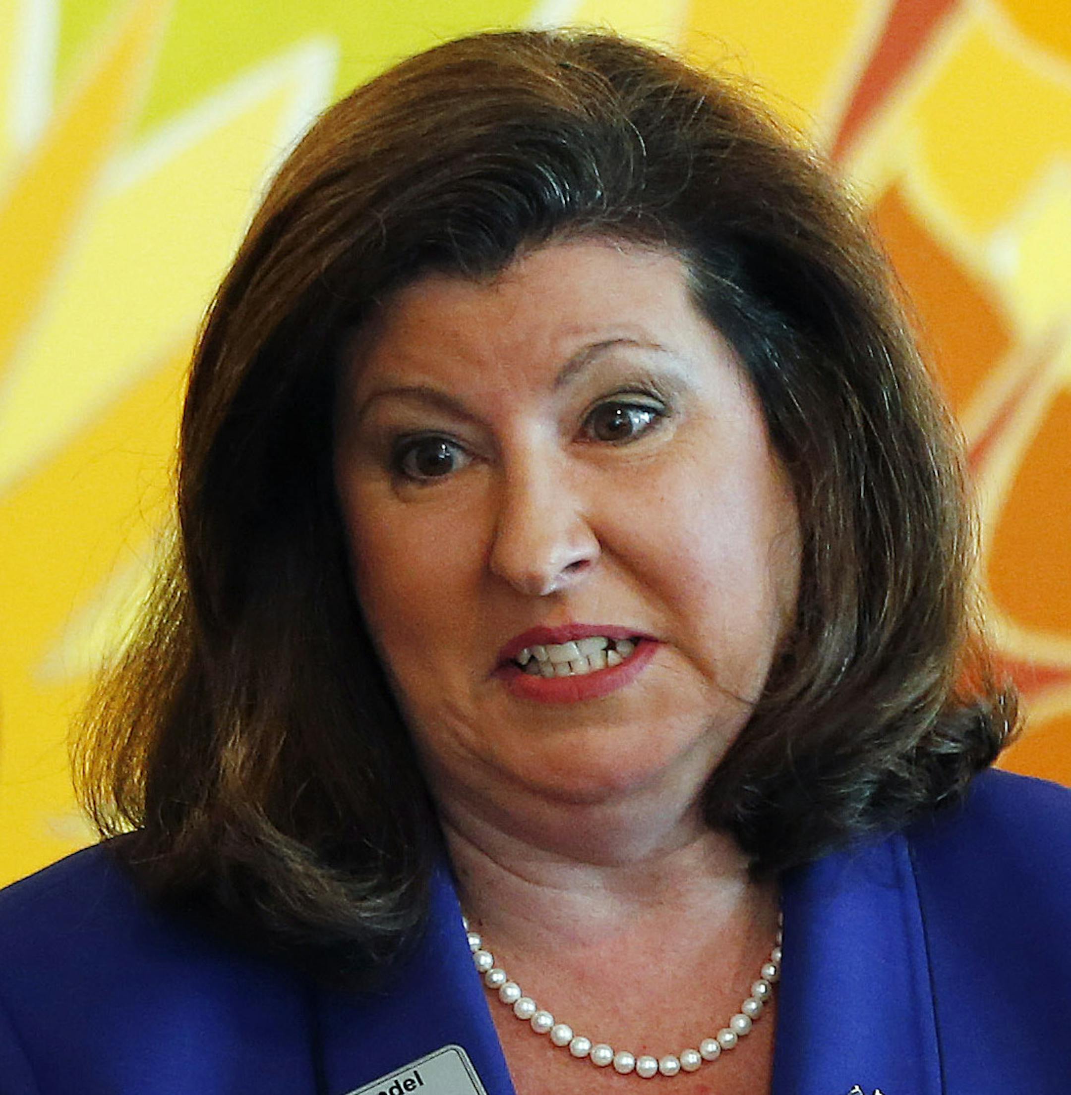 Republican candidate for Senate Karen Handel speaks to supporters during a campaign stop in Roswell, Ga., Wednesday, May 14, 2014. The U.S. Senate race is one of the most closely watched in the country as Republicans seek to take control of the chamber away from Democrats. Seven Republicans and four Democrats are running for the Georgia seat, which opened when Sen. Saxby Chambliss announced plans to retire. (AP Photo/John Bazemore)