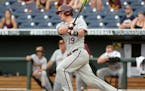 Catcher Austin Athmann leads the Gophers in homers with 11, is tied for first in RBI with 39 and is third with a .367 average.