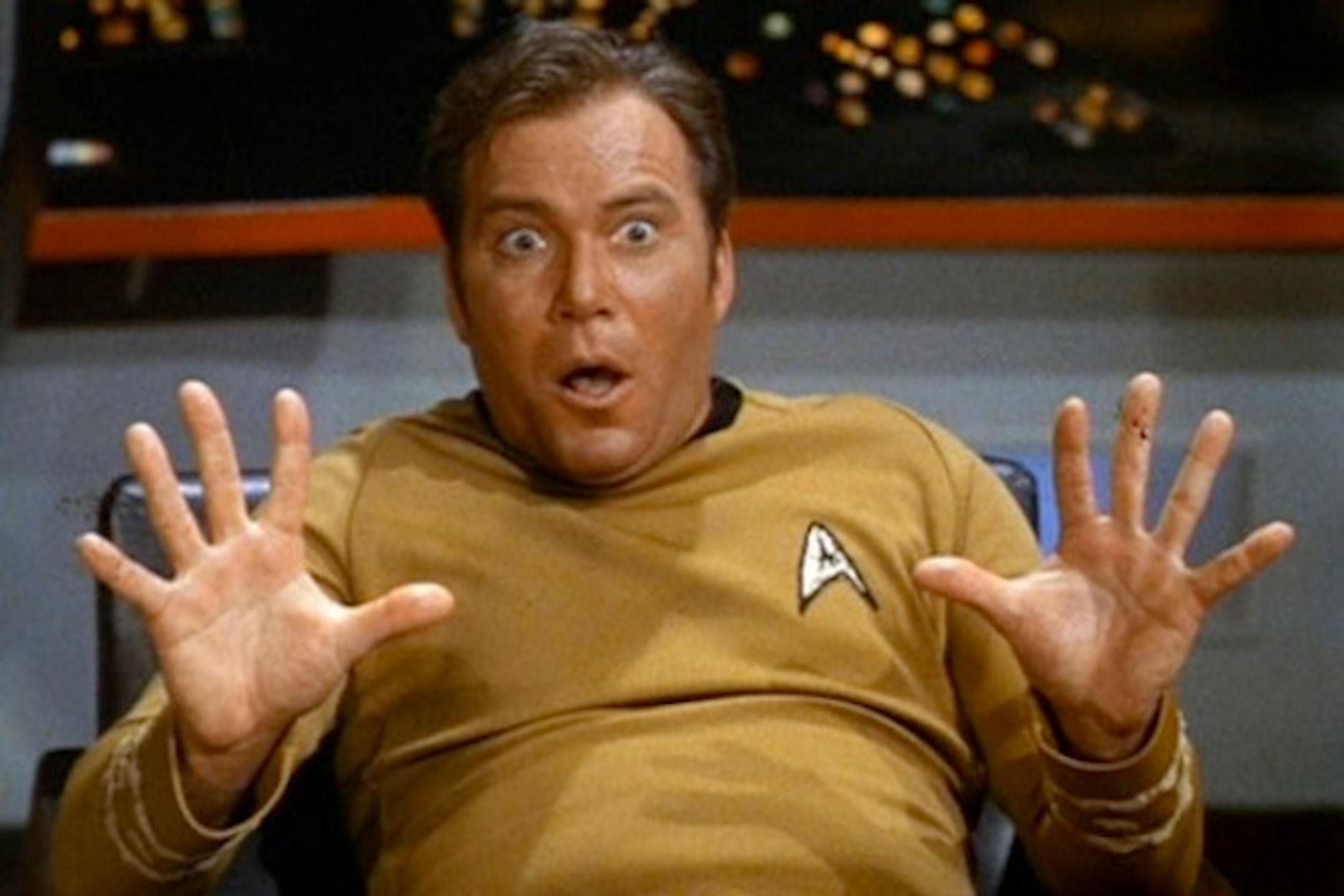 William Shatner starred as Captain James T. Kirk on the original "Star Trek."