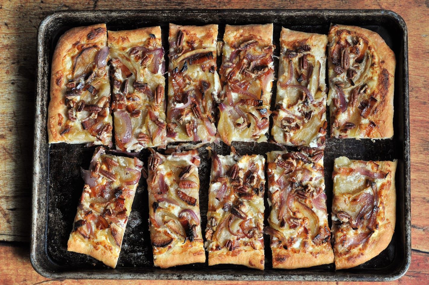 Maple Roasted Apple, Bacon and Pecan Flatbread puts a Minnesota spin on a European flatbread.