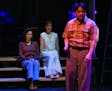 "The Paper Dreams of Harry Chin" - MN History Theatre
(l-r) Meghan Kriedler, Sandra Struthers and Song Kim (foreground) as Harry Chin. Photo credit: S