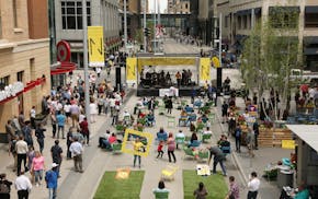 Spectators gathered on Nicollet Mall for a concert in 2018.
Spectators filled Nicollet Mall for the Nicollet Springtacular event featuring a perfor