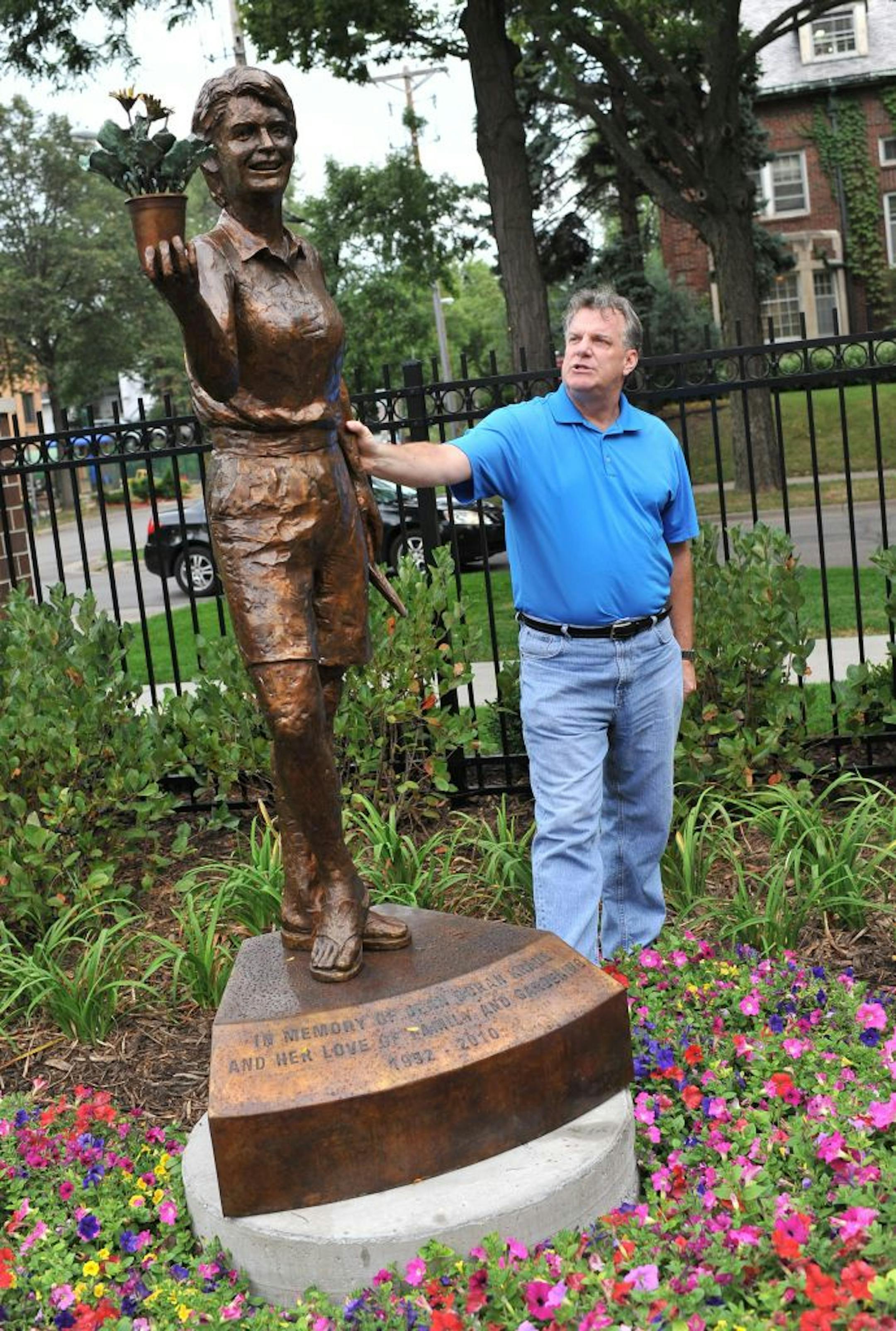 Kelly Doran just completed The 412 Lofts. a 102-unit building at 4th street and 12th Ave S.E. near Dinkeytown. Adjacent to it is this peace Garden, dedicated to his late sister Jean, a Minnesota horticulturalist.