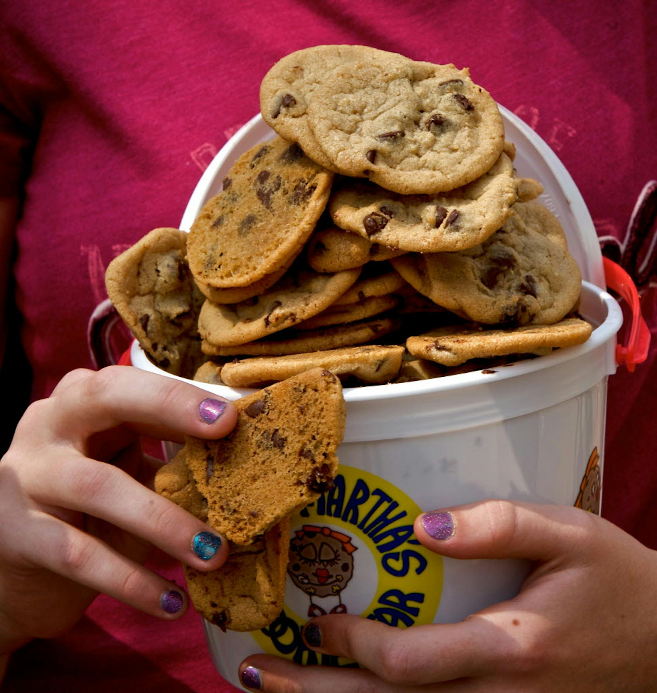 A bucket of Sweet Martha's cookies.