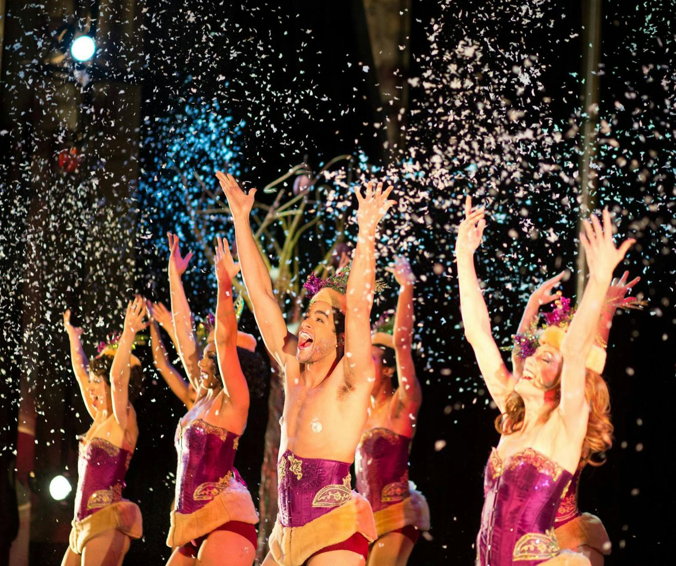 The cast of "Visions of Sugarplums: A Burlesque Nutcracker." (photo by Bill Cameron)