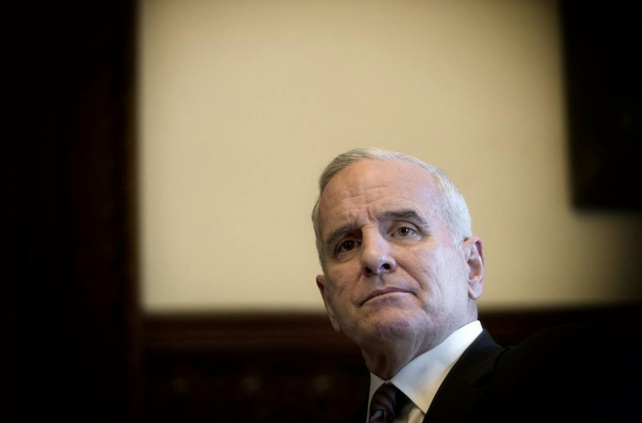 Governor Mark Dayton in his office during an interview. Thursday, April 25, 2013