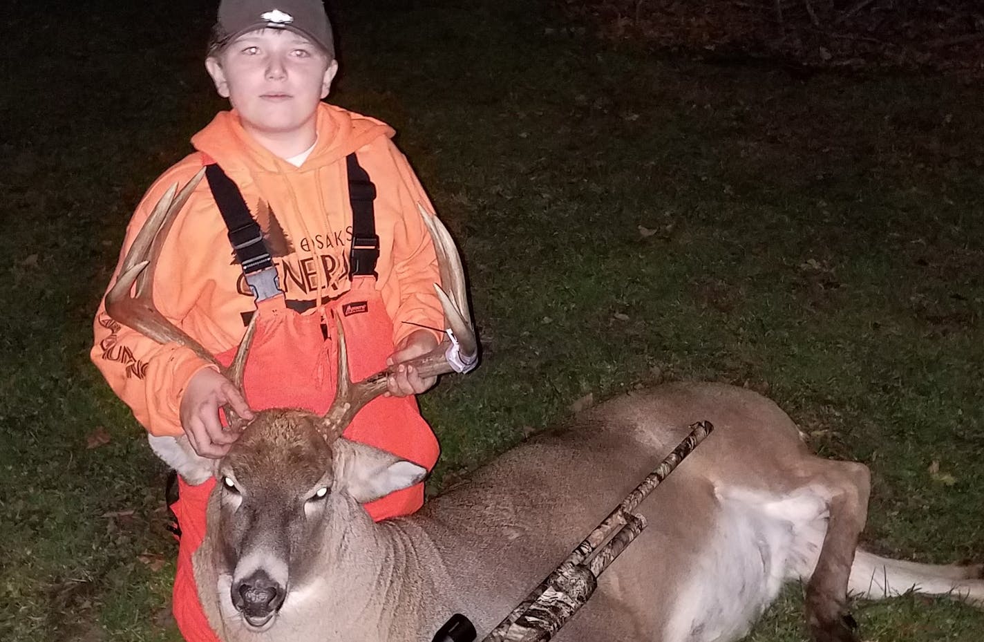 Ten-year-old Logan Murphy of St. Cloud shot this buck, his first, in 2016.