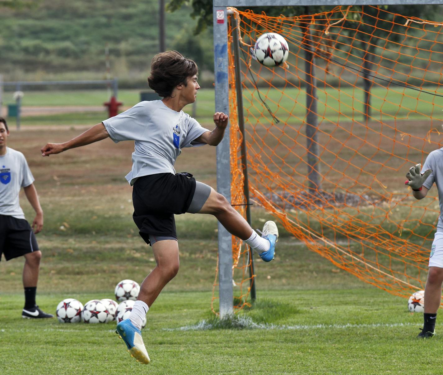 A look at some of the veteran players on the Eastview boys soccer team. Sam Fluegge. (MARLIN LEVISON/STARTRIBUNE(mlevison@startribune.com)