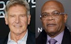 Harrison Ford, left, has passed Samuel L. Jackson as the top-grossing actor in U.S. box office history.