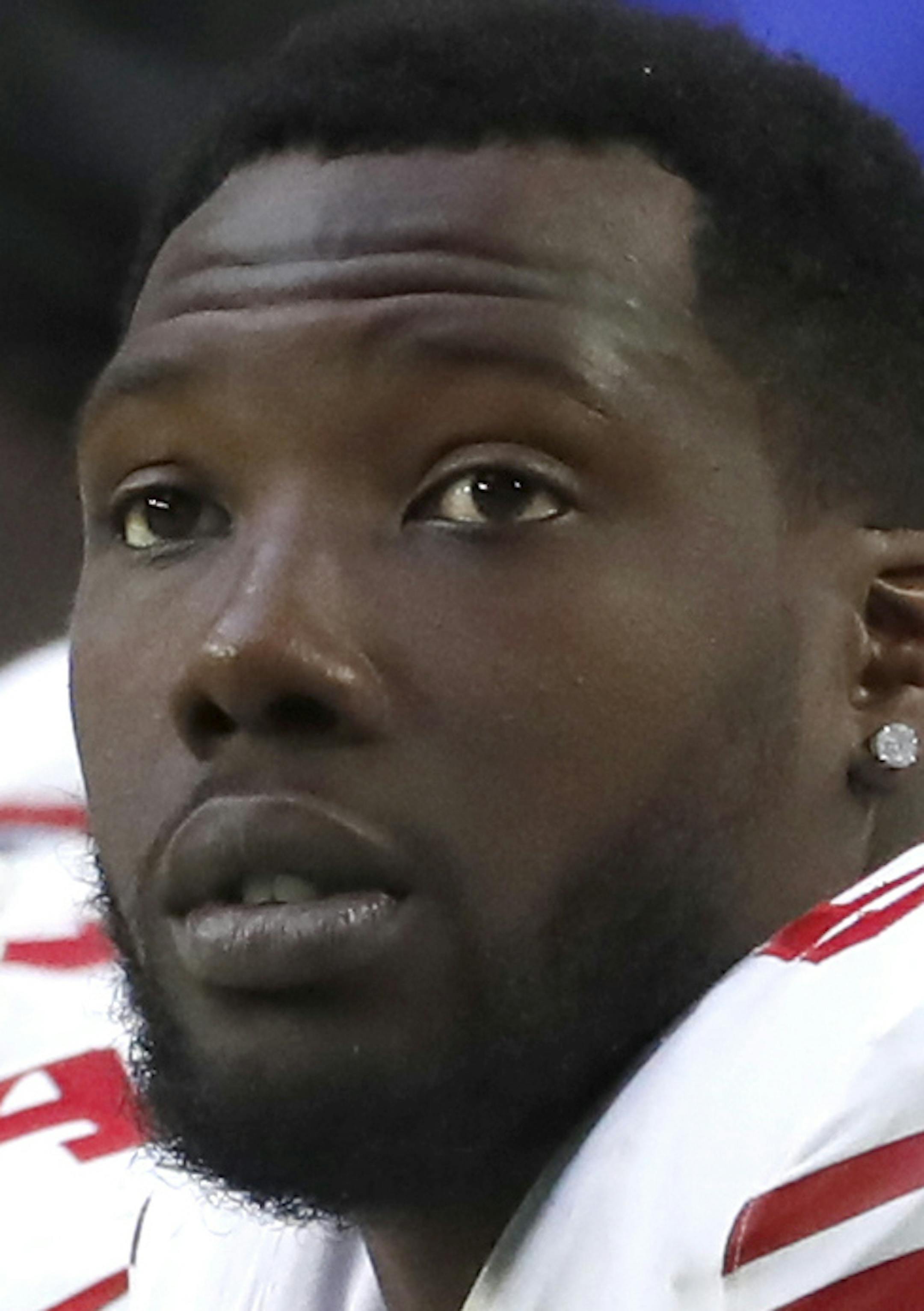 New York Giants defensive end Jason Pierre-Paul (90) during an NFL football game against the Arizona Cardinals, Sunday, Dec. 24, 2017, in Glendale, Ariz. The Cardinals won 23-0. (AP Photo/Rick Scuteri)