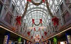 Christmas lights and decorations inside the O'Hare International Airport terminal in Chicago. (Bruce Whittingham/Dreamstime/TNS) ORG XMIT: 34095552W