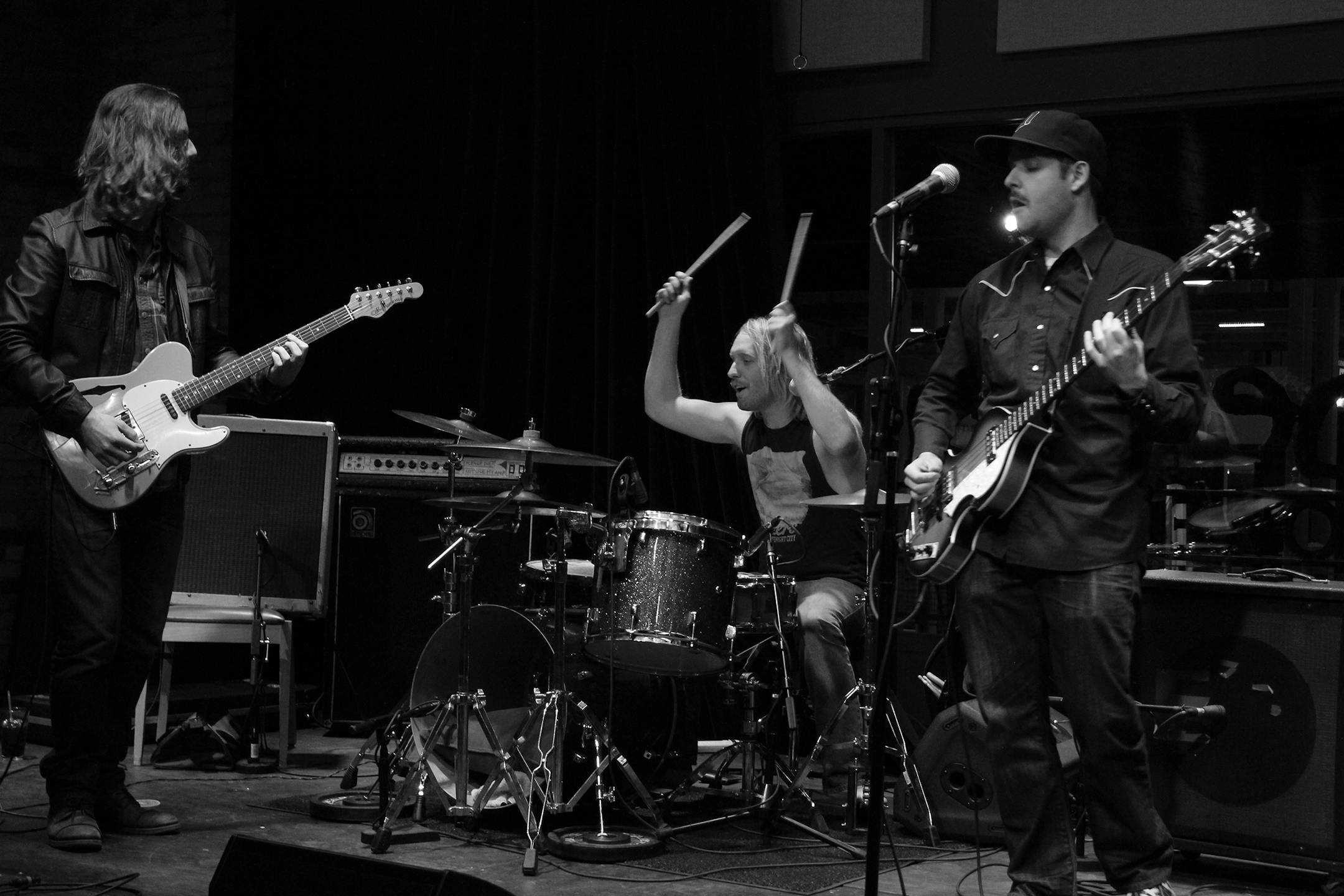 Bianca Rhodes Flasher, from left: Jackson Atkins, Josh Miller, Andy Meuwissen