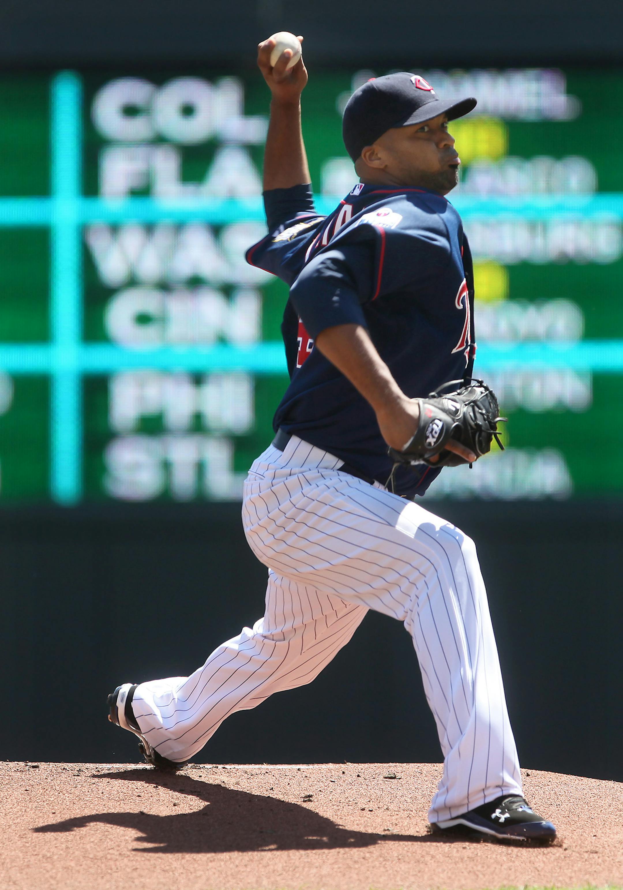 Twins starter Francisco Liriano pitched seven shutout innings against the Indians on Wednesday.