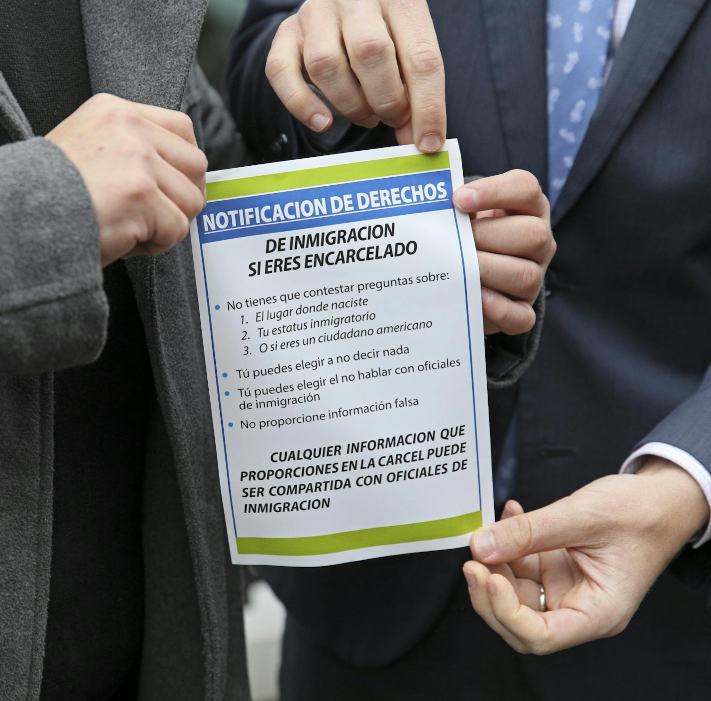 Mayor Jacob Frey unveiled the first "Know-Your-ICE-Rights" placards in MPD squad cars with Minneapolis City Attorney Susan Segal, immigration defense attorney Kara Lynum, and David Soto, a DACA recipient who has spoken out for more compassionate immigration policies.