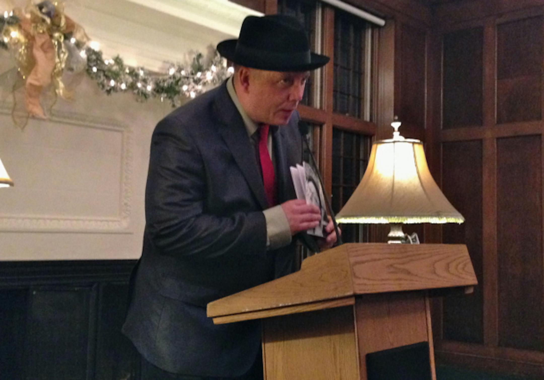Danny Klecko reads at the University Club.
