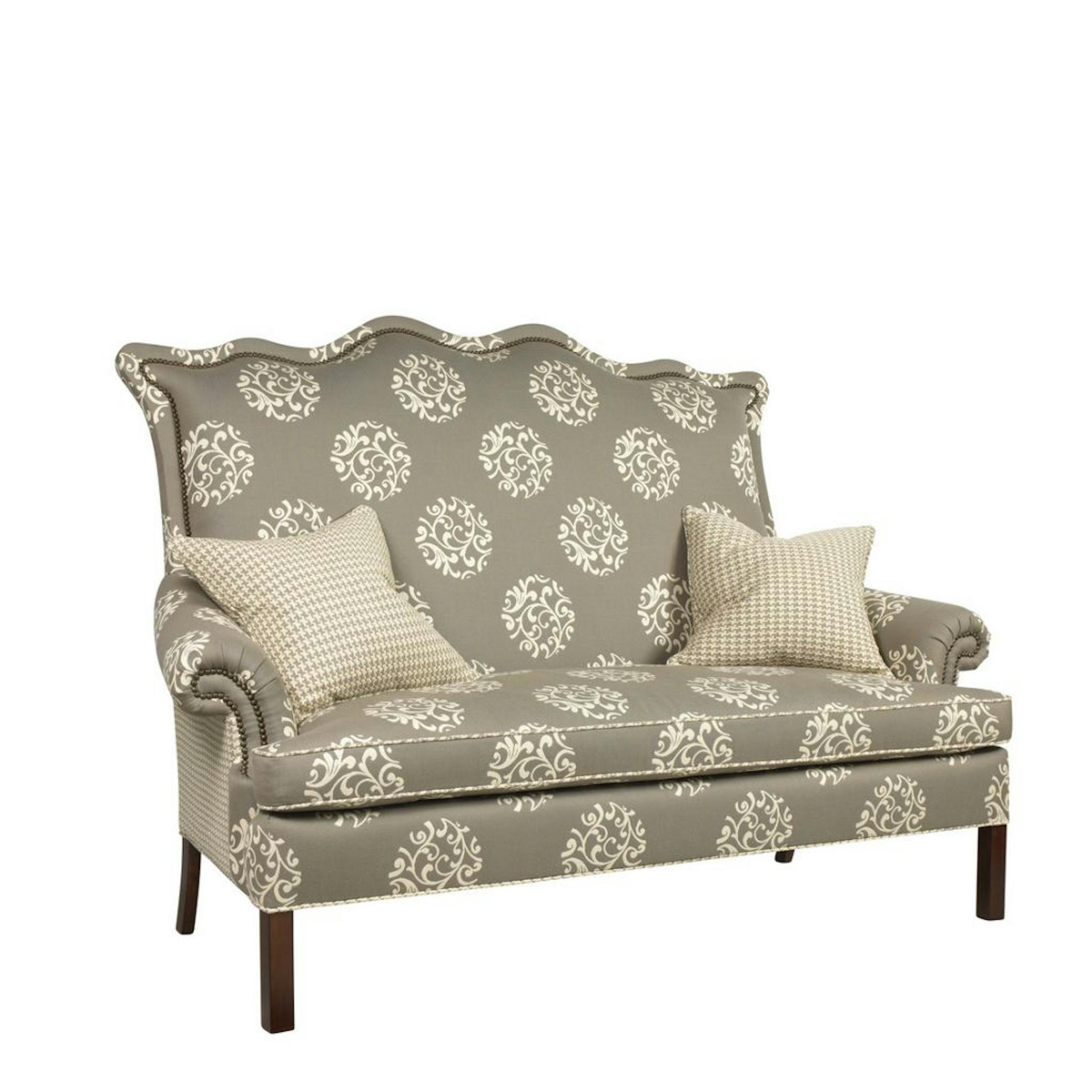 Gray was a common color at the market, such as the D'Artagnan sofa from French Heritage