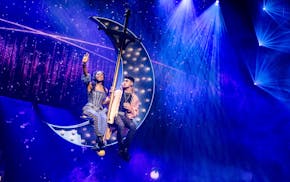 Rachel Simone Webb and Michael Canu in "& Juliet."