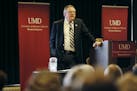 University of Minnesota Duluth chancellor, Lendley Black hosted a "Town Hall" meeting for faculty, staff and students to give and update on the progre