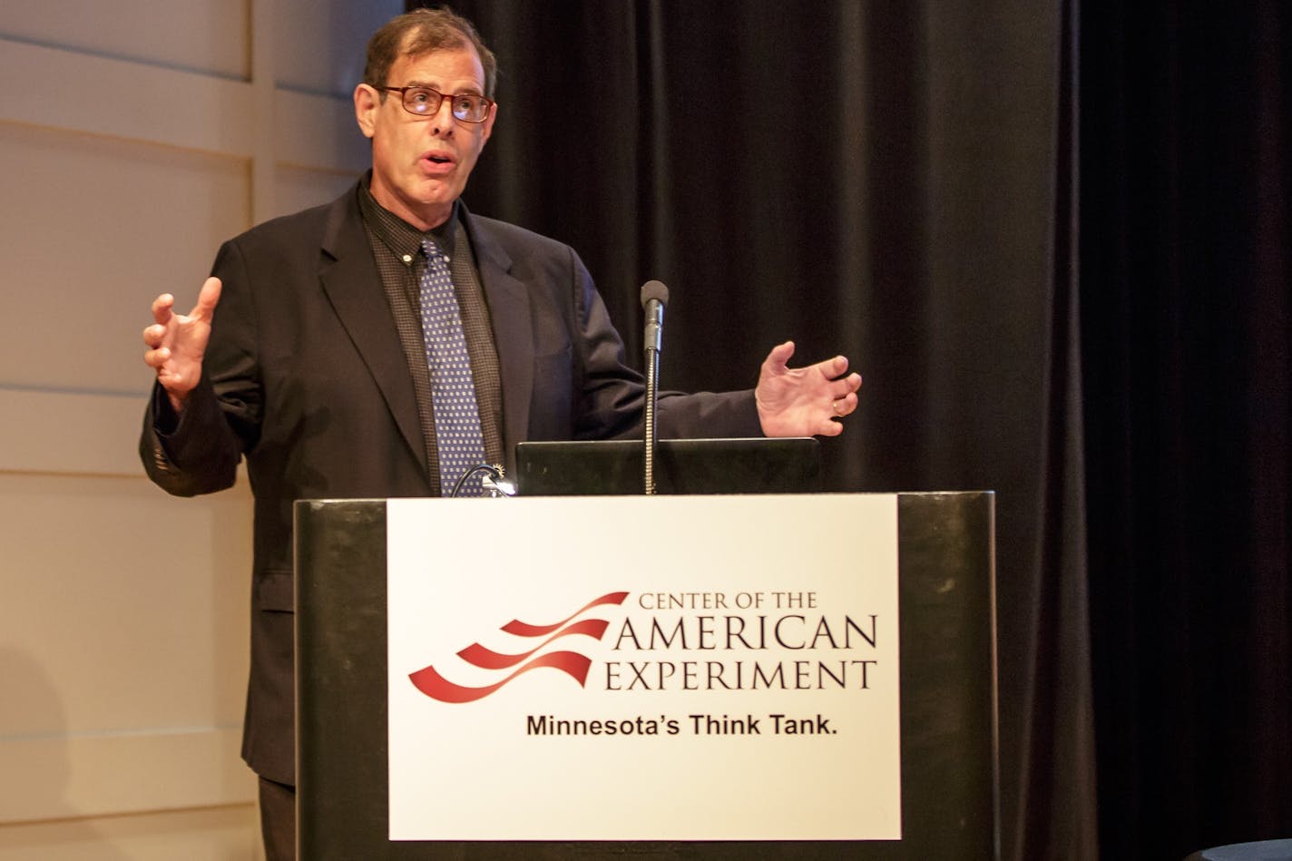 Nicholas Eberstadt, economist at the American Enterprise Institute, spoke on labor force trends at an event hosted by the Center of the American Experiment held Wednesday at the Minnesota History Center in St. Paul.