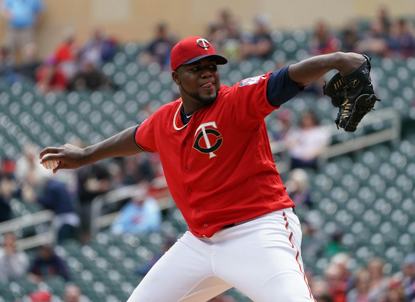 Minnesota Twins starting pitcher Michael Pineda (35) started on the mound against the Detroit Tigers at Target Field. ] Shari L. Gross &#x2022; shari.gross@startribune.com Detroit at Twins, 1:10 p.m.