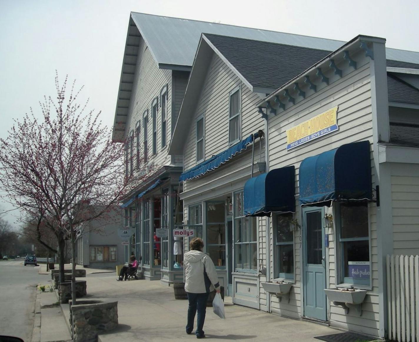 Galleries, restaurants and small shops line scenic Michigan 22 in downtown Leland.