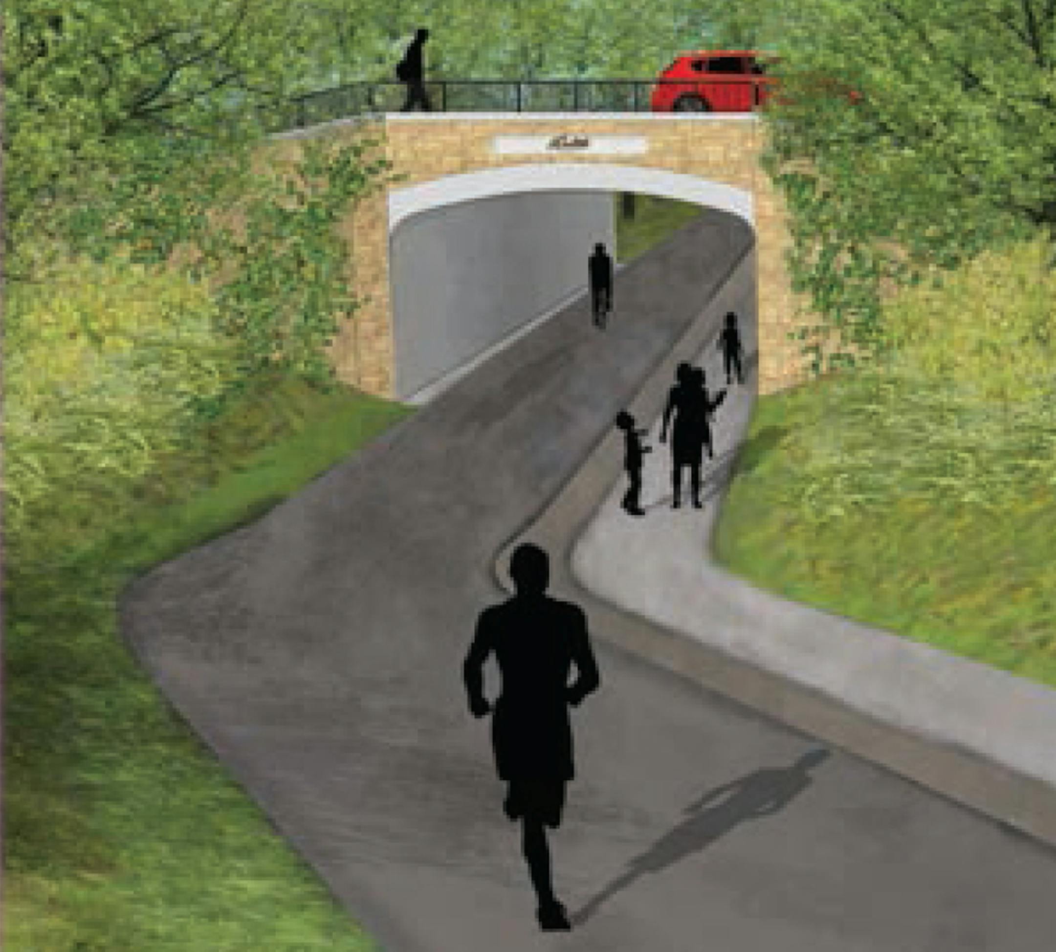 North Urban Regional Trail underpass rendering