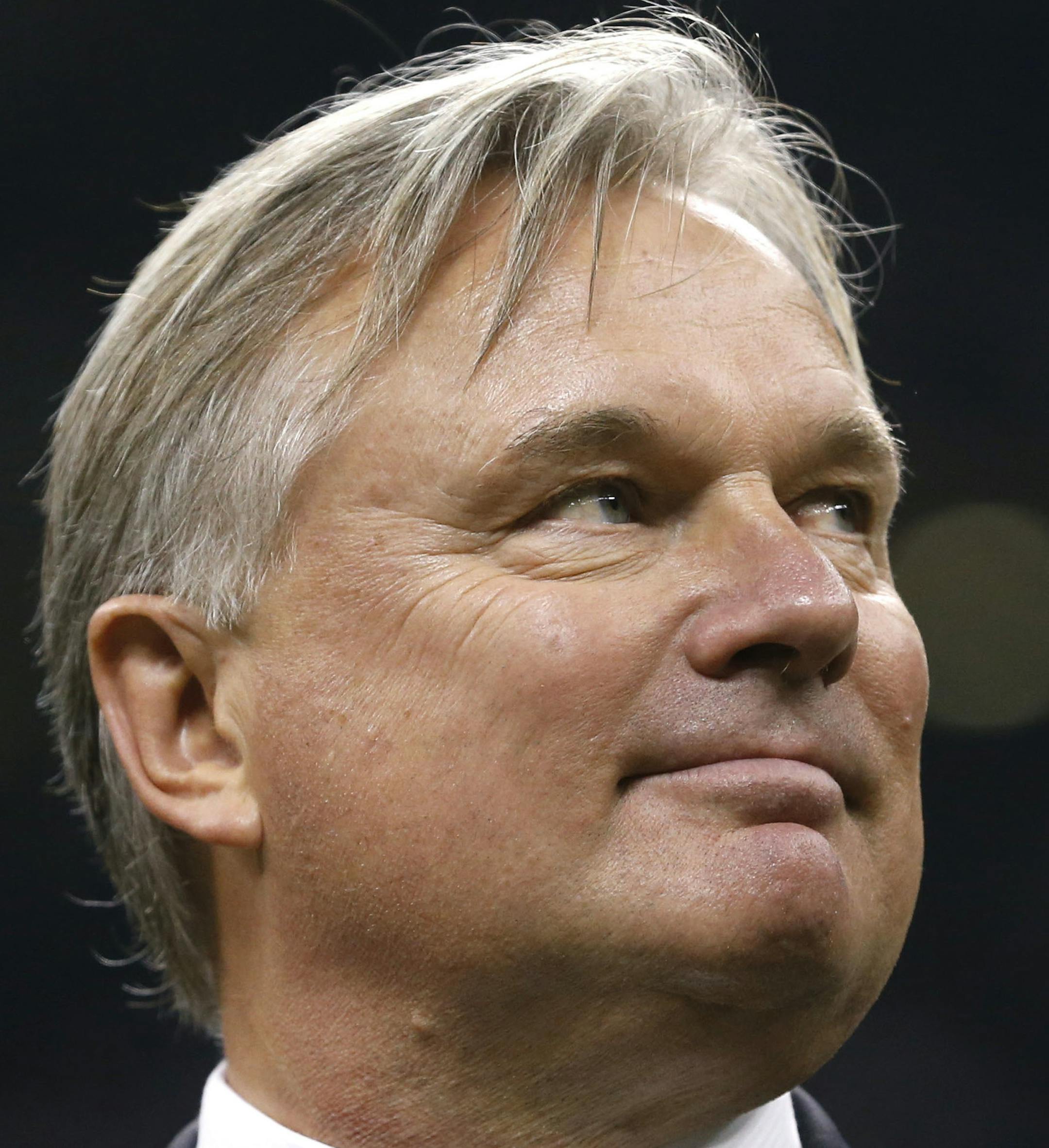 FILE - In this Dec. 21, 2015, file photo, former New Orleans Saints placekicker Morten Andersen is inducted into the Saints Ring of Honor during halftime ceremonies of an NFL football game against the Detroit Lions, in New Orleans. Andersen, who began his NFL career with the New Orleans Saints in 1982, enters the Pro Football Hall of Fame as the leading scorer in NFL history with 2,544 points. (AP Photo/Jonathan Bachman, File)