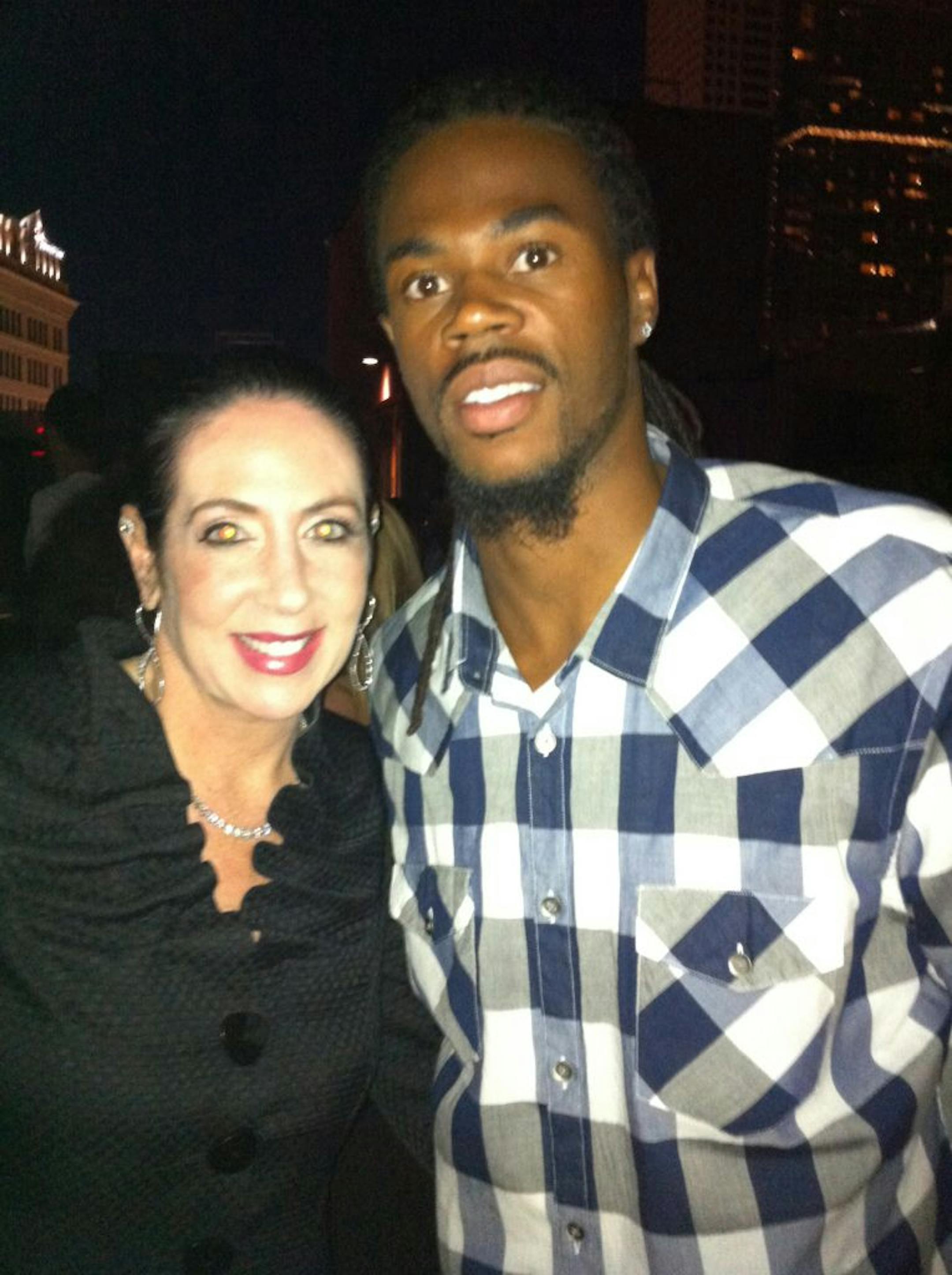 Melinda Jacobs and Sidney Rice at Crave's private opening for its $5 million rooftop restaurant Saturday in Minneapolis.
