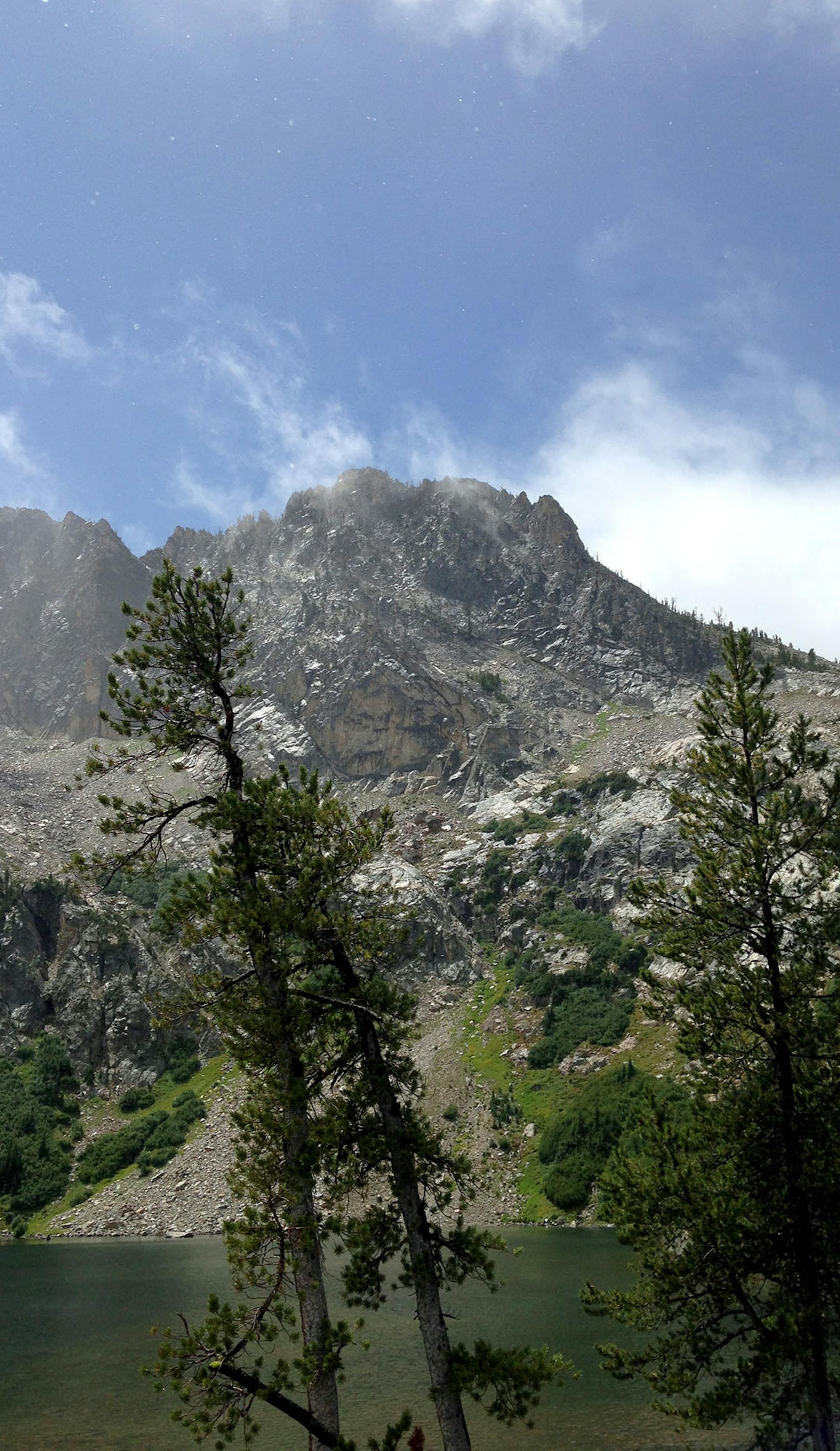 Alpine Lake sits high in Idaho’s Sawtooth Mountains. The path to the top is steep but well-maintained.