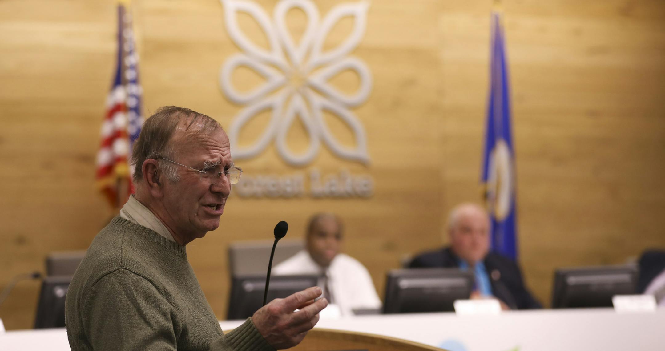 Ron Moore, current owner of Shadow Creek Stables in Forest Lake, spoke strongly in support of the zoning text change that would allow the treatment center to be built on his land. ] JEFF WHEELER ï jeff.wheeler@startribune.com The Forest Lake City Council took up a zoning text change amendment Monday night, February 26, 2017 that would allow the location of a 60-bed residential treatment center for children with mental illnesses.