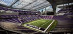Overall view of US Bank Stadium.