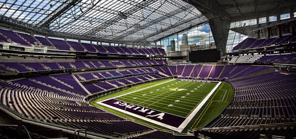 Overall view of US Bank Stadium.
