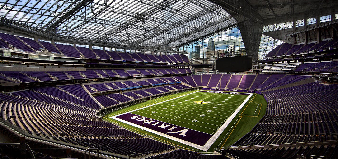 Overall view of US Bank Stadium.