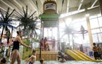 Dozens of children and their parents played in the water in the expansion area of the Shoreview Community Center's indoor water park Friday afternoon.