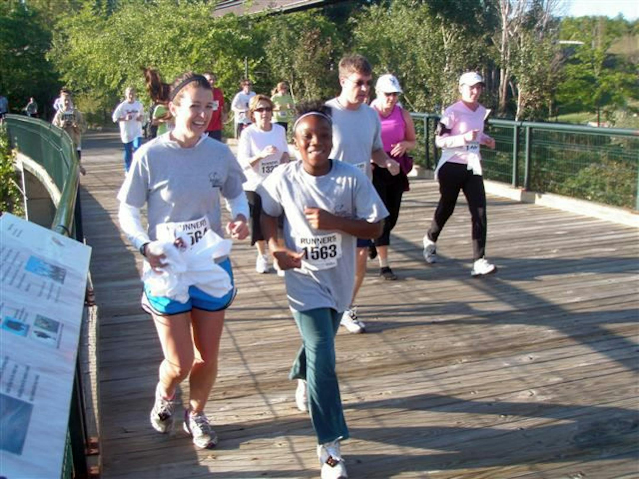 Bolder Options mentor Rebecca Dejarlais and her mentee, Keyanna Harper, 13, of St. Paul completed a 5K race this spring.