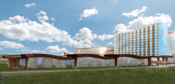 A rendering of Mystic Lake’s planned second hotel and convention center.