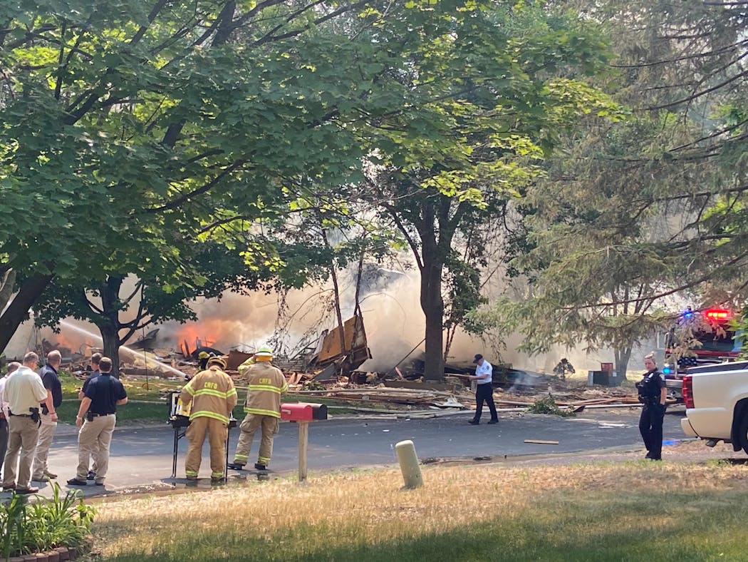 A major house explosion leveled a home and rocked a neighborhood in the 800 block of 104th Avenue N.W. in Coon Rapids about 3 p.m. Wednesday.