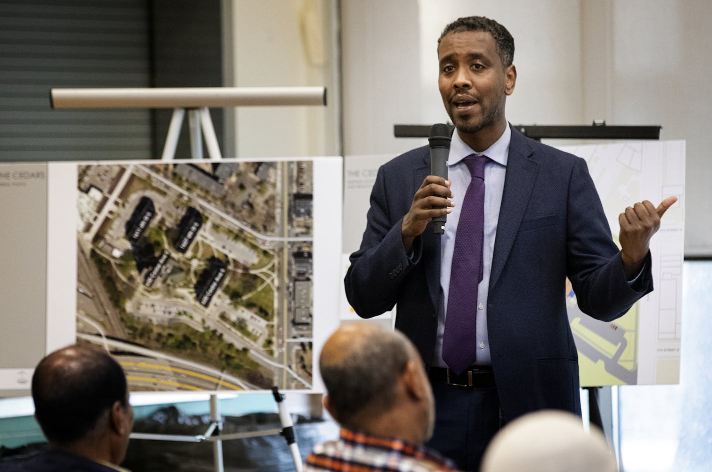 Minneapolis City Council Member Abdi Warsame said his proposed Africa Village mall would add to the Cedar-Riverside neighborhood. ] CARLOS GONZALEZ &#x2022; cgonzalez@startribune.com &#x2013; May 7, 2018, Minneapolis, MN - Mayor Jacob Frey and Council Member Warsame are holding an event Monday to talk about security issues in the public housing over in Cedar Riverside.