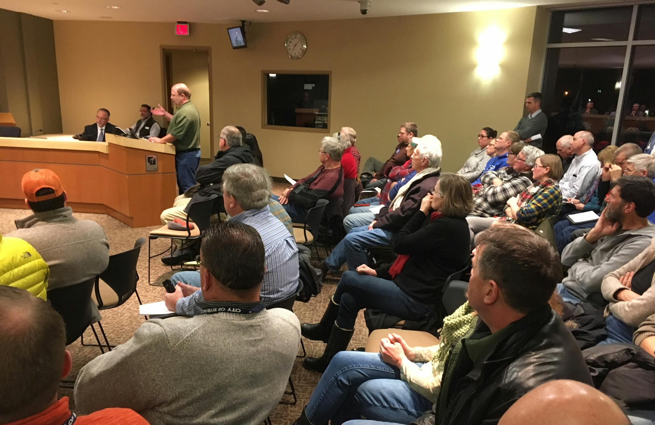 More than two dozen people testified about River Falls dams before the Utility Advisory Board.