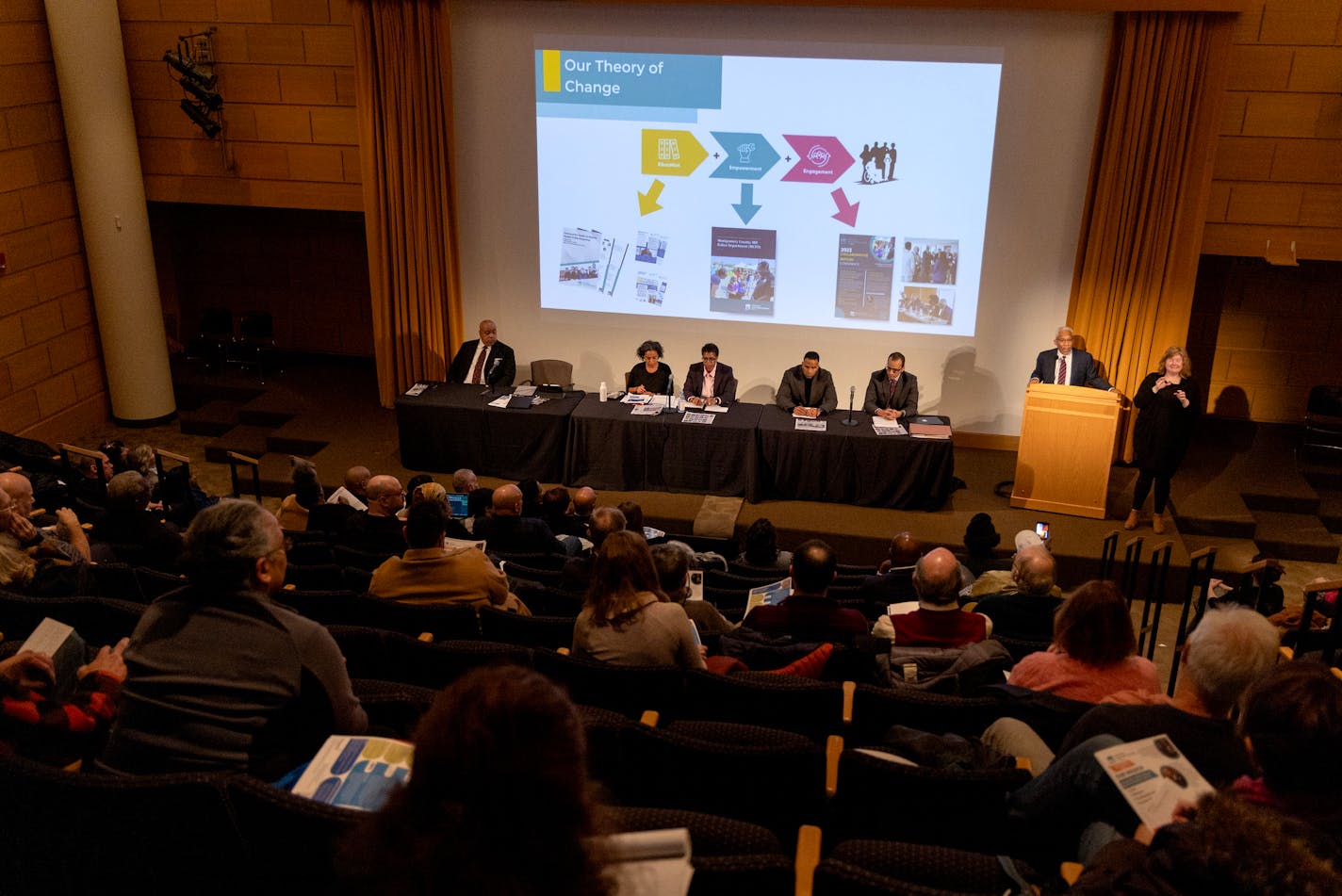 David Douglass of Effective Law Enforcement for All made a presentation Tuesday at Humphrey School of Public Affairs at the University of Minnesota in Minneapolis. Representatives from Effective Law Enforcement for All, Jensen Hughes and Relman Colfax made their presentations for Minneapolis' new independent evaluator.