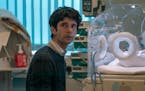ADAM (Ben Whishaw) talking to Erika's baby. - This is Going to Hurt _ Season 1, Episode 2 - Photo Credit: Anika Molnar/Sister Pictures/BBC Studios/AMC